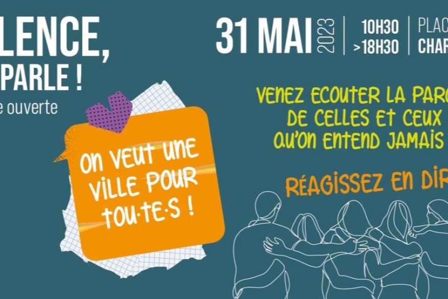 Un plateau de tournage investit la Place verte de Charleroi pour donner la parole aux exclus et promouvoir le débat citoyen.